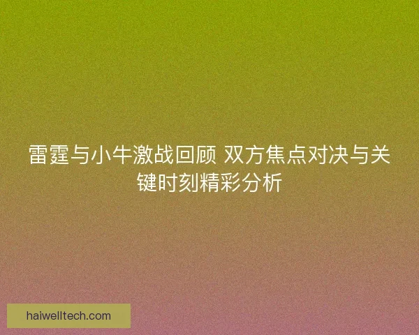 雷霆与小牛激战回顾 双方焦点对决与关键时刻精彩分析