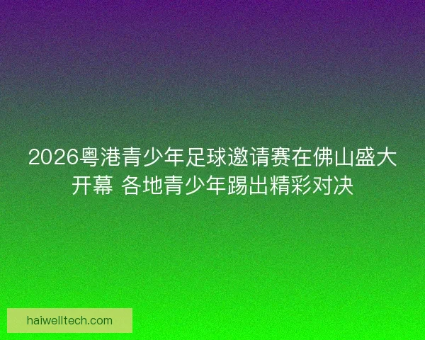 2026粤港青少年足球邀请赛在佛山盛大开幕 各地青少年踢出精彩对决